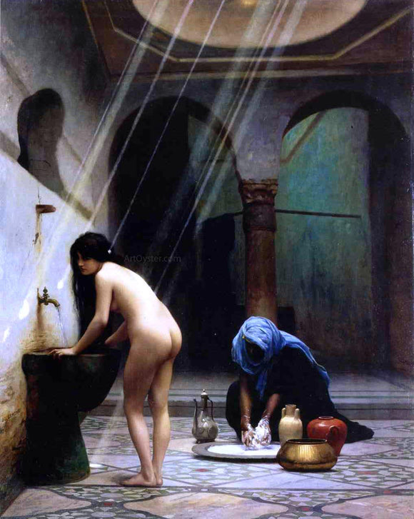  Jean-Leon Gerome A Moorish Bath (also known as Turkish Woman Bathing) - Canvas Art Print