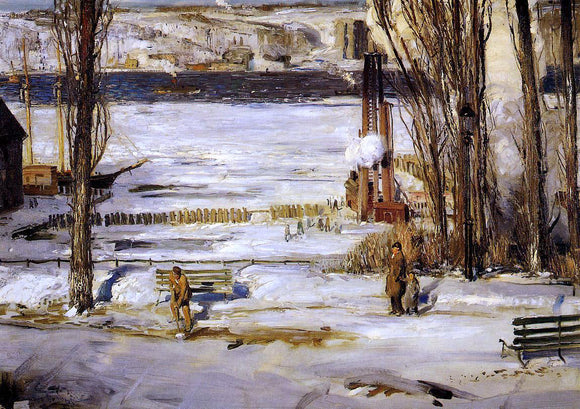  George Wesley Bellows A Morning Snow - Hudson River - Canvas Art Print