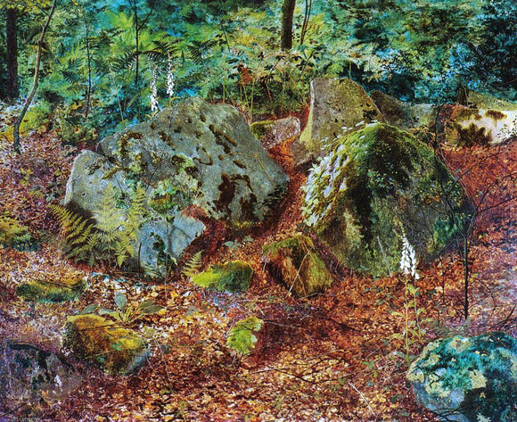  John Atkinson Grimshaw A Mossy Glen - Canvas Art Print