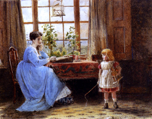  George Goodwin Kilburne Mother And Child in an Interior - Canvas Art Print