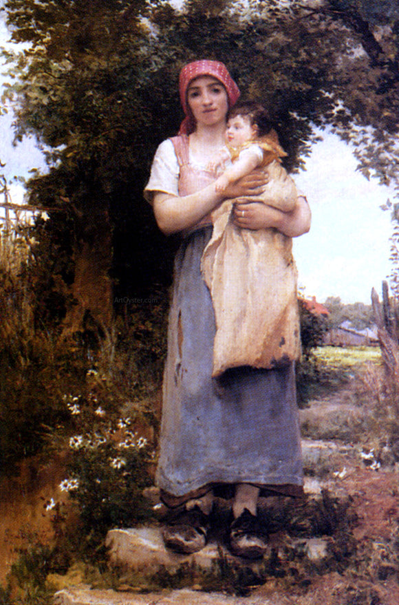  Georges Laugee A Mother Holding Her Child - Canvas Art Print