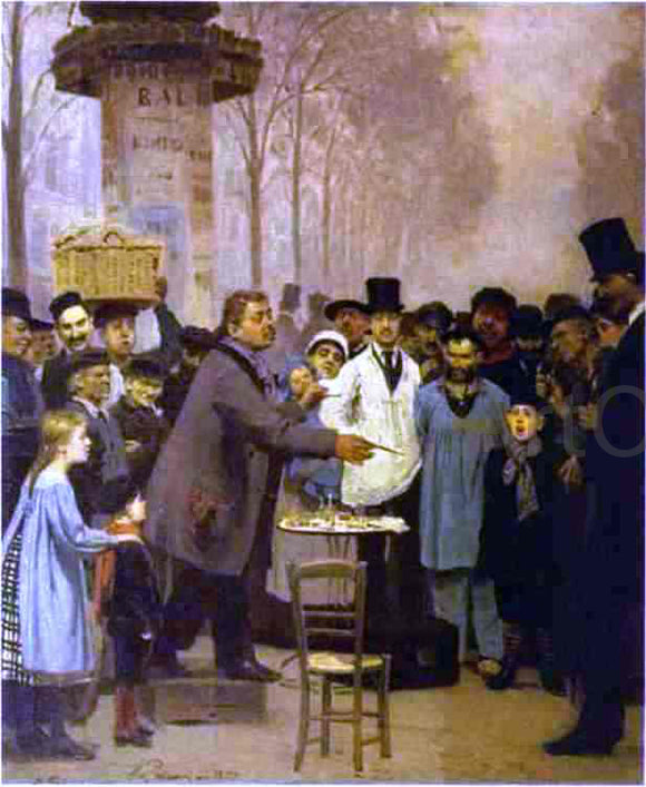  Ilia Efimovich Repin A Newspaper Seller in Paris - Canvas Art Print