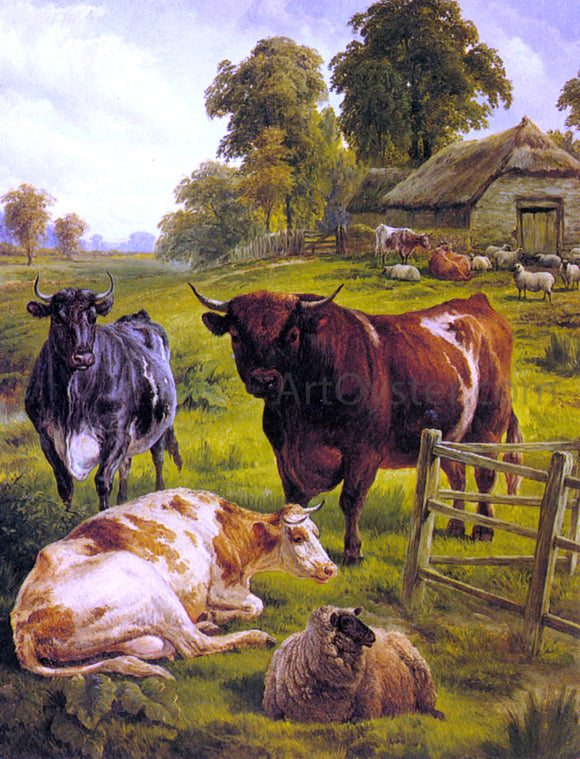  Charles Jones A Pedigree Bull - Canvas Art Print