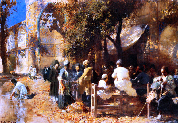  Edwin Lord Weeks A Persian Cafe - Canvas Art Print