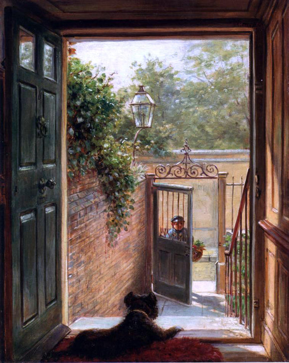  Edward Lamson Henry A Philadelphia Doorway - Canvas Art Print