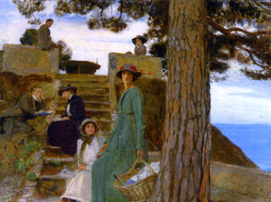  George Spencer Watson A Picnic at Portofino 1911 - Canvas Art Print