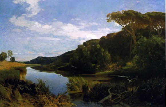  Jules Didier A Pine Forest at Castel Fusano - Canvas Art Print