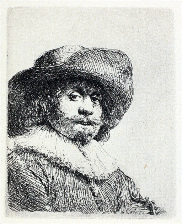  Rembrandt Van Rijn Portrait of a Man with a Broad-Brimmed Hat and a Ruff - Canvas Art Print
