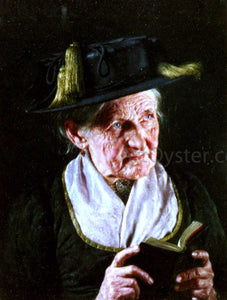  Carl Kronberger A Portrait of a Woman With A Book Of Prayer - Canvas Art Print