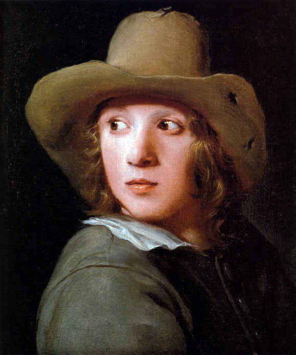 Michael Sweerts A Portrait of a Young Man Wearing A Brown Hat - Canvas Art Print