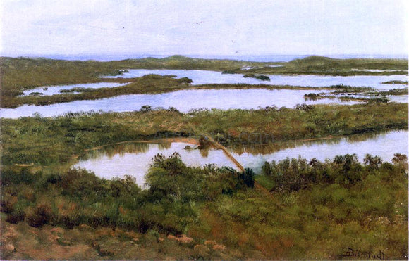  Albert Bierstadt River Estuary - Canvas Art Print