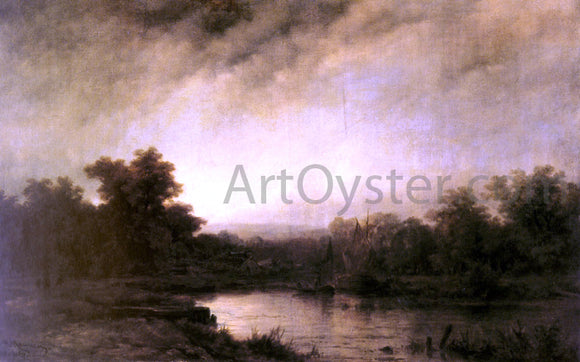  Remigius Adriannus Van Haanen A River Landscape - Canvas Art Print