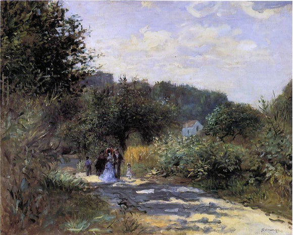  Pierre Auguste Renoir A Road in Louveciennes - Canvas Art Print