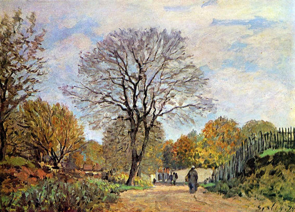  Alfred Sisley A Road in Seine-et-Marne - Canvas Art Print