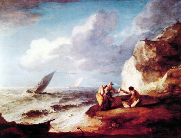  Thomas Gainsborough A Rocky Coastal Scene - Canvas Art Print