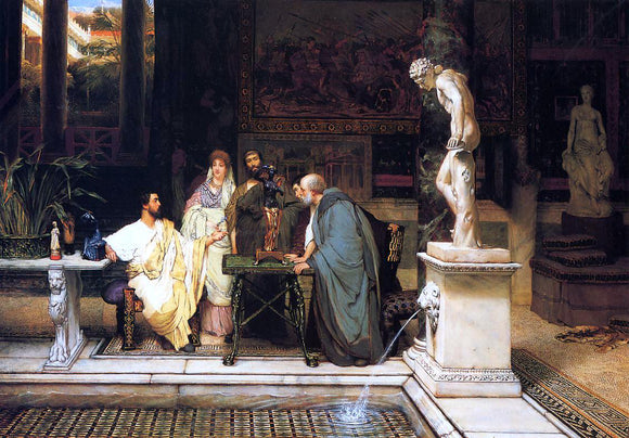  Sir Lawrence Alma-Tadema A Roman Art Lover - Canvas Art Print