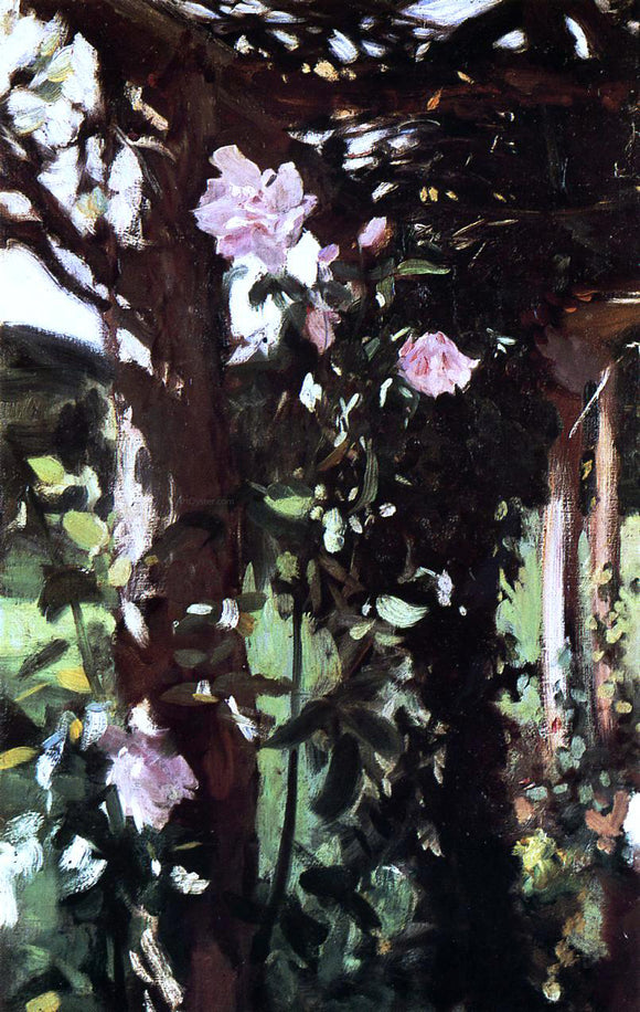  John Singer Sargent A Rose Trellis (also known as Roses at Oxfordshire) - Canvas Art Print