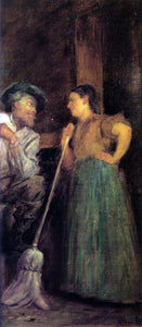  Eastman Johnson A Rustic Courtship - Canvas Art Print