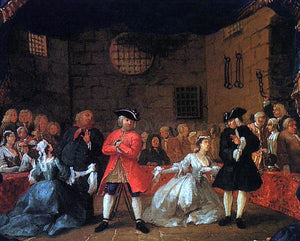  William Hogarth A Scene from the Beggar's Opera - Canvas Art Print