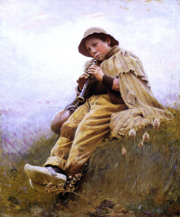  Charles Sprague Pearce A Shepherd Boy - Canvas Art Print