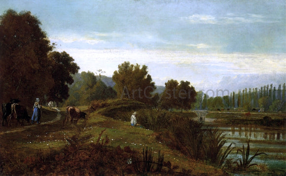  Nicolas Louis Cabat A Shepherd with his Flock - Canvas Art Print