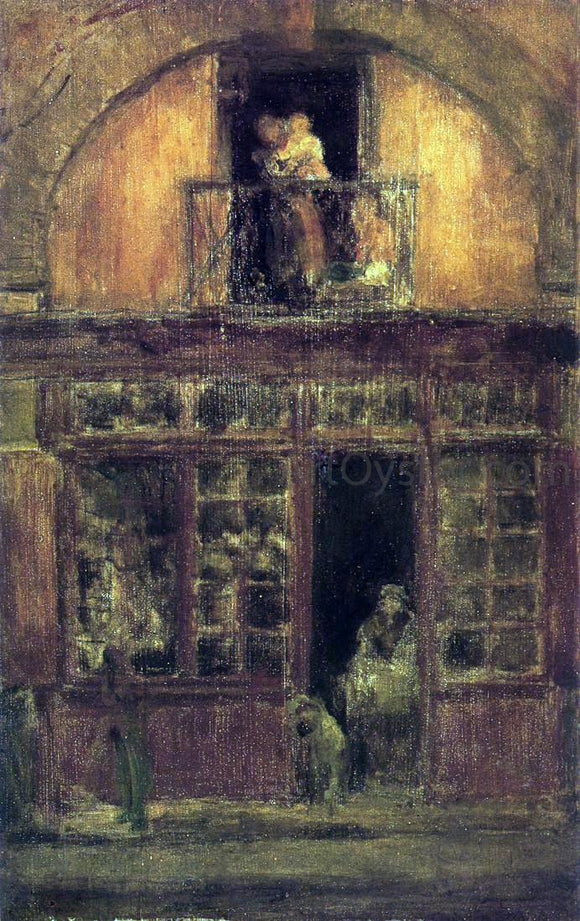  James McNeill Whistler A Shop with a Balcony - Canvas Art Print