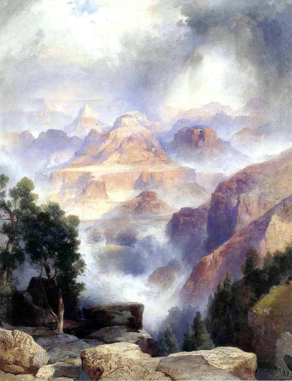  Thomas Moran A Showery Day, Grand Canyon - Canvas Art Print