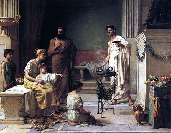  John William Waterhouse A Sick Child Brought into the Temple of Aesculapius - Canvas Art Print