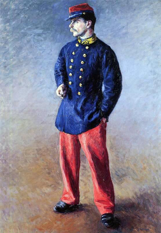  Gustave Caillebotte A Soldier - Canvas Art Print