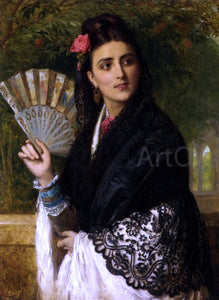  John Bagnold Burgess A Spanish Beauty - Canvas Art Print