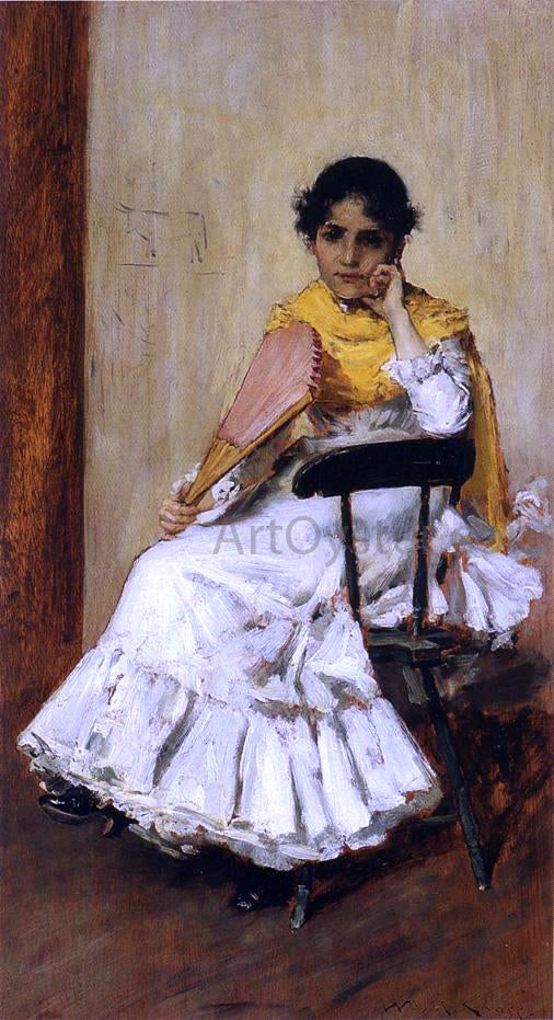  William Merritt Chase A Spanish Girl (also known as Portrait of Mrs. Chase in Spanish Dress) - Canvas Art Print