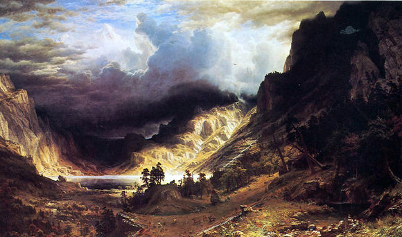  Albert Bierstadt A Storm in the Rocky Mountains - Canvas Art Print