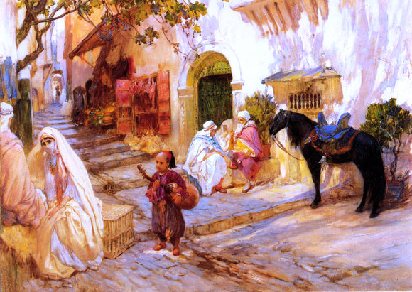  Frederick Arthur Bridgman A Street in Algeria - Canvas Art Print