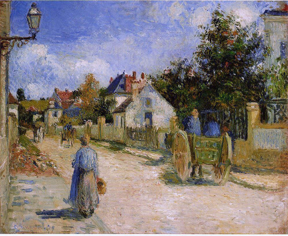  Camille Pissarro A Street in Pontoise - Canvas Art Print