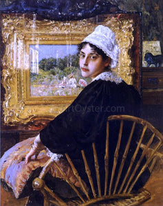  William Merritt Chase A Study (also known as The Artist's Wife) - Canvas Art Print