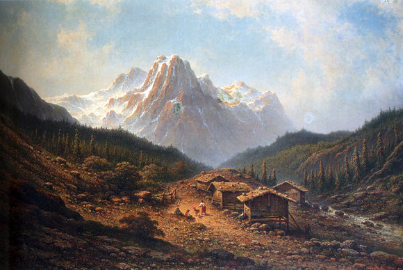  Johannes Hilverdink A Summer Day In The Alps - Canvas Art Print