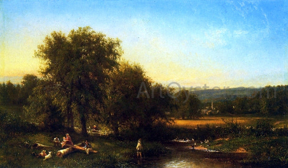  Frederick Rondel Summer's Afternoon on Wappinger's Creek near Poughkeepsie - Canvas Art Print