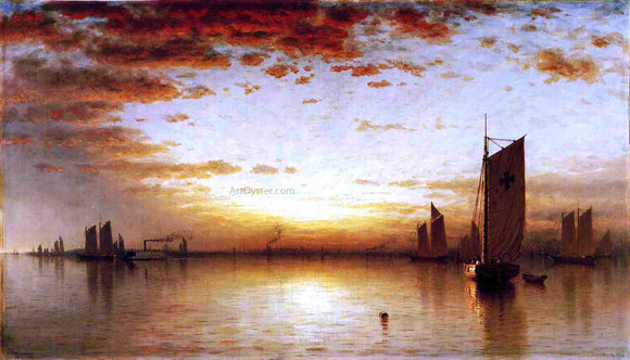  Sanford Robinson Gifford A Sunset, Bay of New York - Canvas Art Print