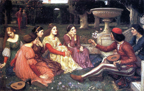  John William Waterhouse A Tale from the Decameron - Canvas Art Print