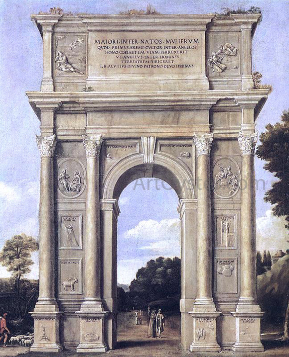  Domenichino A Triumphal Arch of Allegories - Canvas Art Print