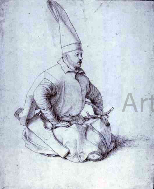  Gentile Bellini A Turkish Janissary - Canvas Art Print