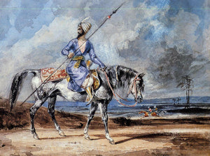  Eugene Delacroix Turkish Man on a Grey Horse - Canvas Art Print