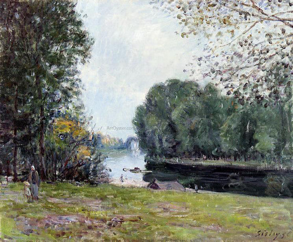  Alfred Sisley A Turn of the River Loing, Summer - Canvas Art Print