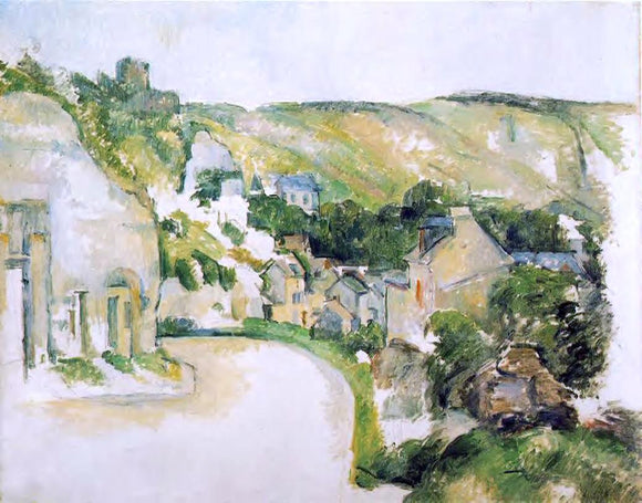  Paul Cezanne A Turn on the Road at Roche-Ruyon - Canvas Art Print