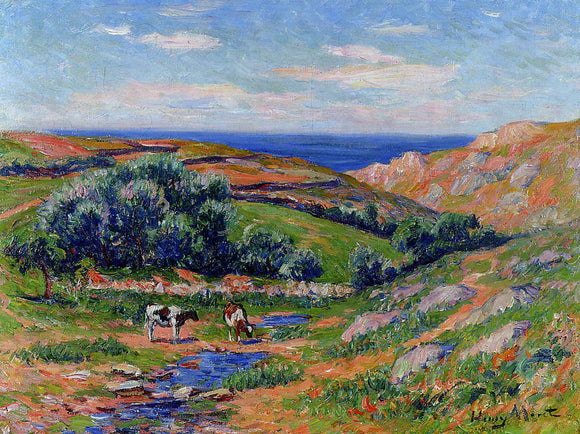  Henri Moret A Valley in Sadaine, the Bay of Douarnenez - Canvas Art Print