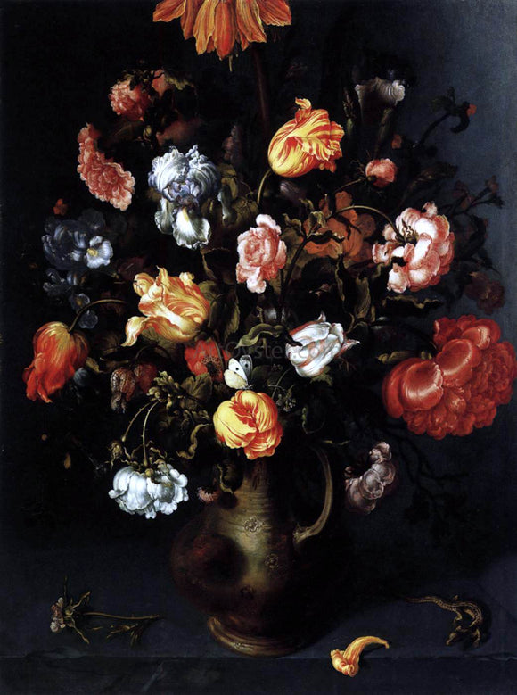  Jacob Woutersz Vosmaer A Vase with Flowers - Canvas Art Print