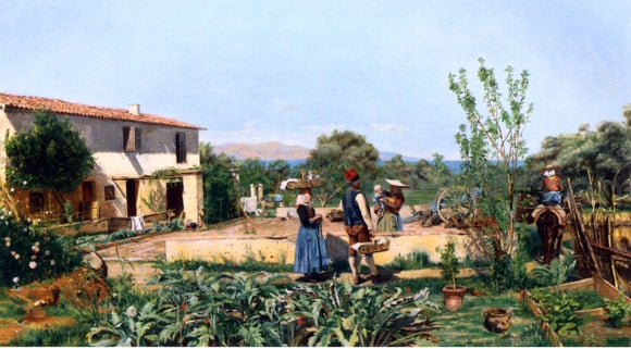  Jean-Charles Messonier A Vegetable Garden in Provence - Canvas Art Print