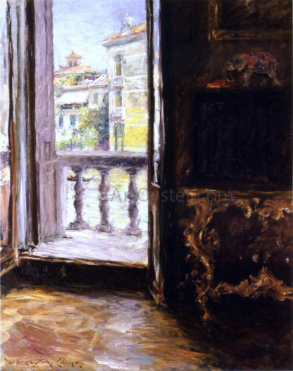  William Merritt Chase A Venetian Balcony - Canvas Art Print