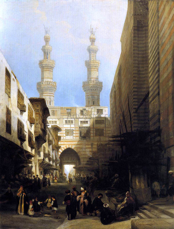  David Roberts A View in Cairo - Canvas Art Print