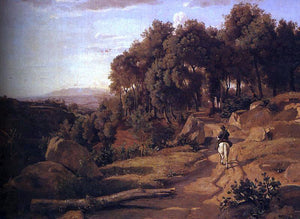  Jean-Baptiste-Camille Corot A View near Colterra - Canvas Art Print